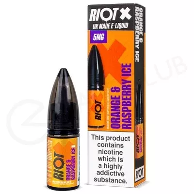 Orange & Raspberry Ice Nic Salt E-Liquid by Riot X - Ecigpremium