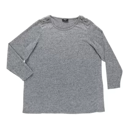 Women’s Plus Round Neck Shoulder Detail Blouse