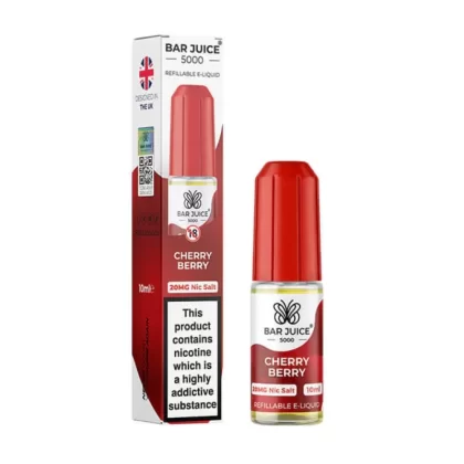 Bar Juice 5000 Salt Nicotine Cherry Berry 10mg / 20mg - Vapourdays Co