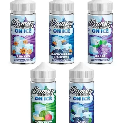 Ramsey E-Liquids – On Ice 100ml - Aniseed, Blackcurrant and Aniseed (EB43CB)