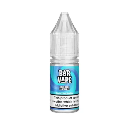 Sour Blue Raspberry Nic Salt E-Liquid by Bar Vape - 10 mg – Medium Strength, 20 mg – High Strength