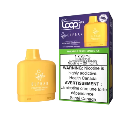 STLTH LOOP MAX X ELFBAR Pod Pack - Pineapple Peach Mango Ice - 20 mg/mL (wholeseller) - Excise ON, 20 mg/mL - ON