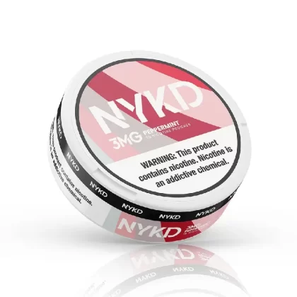 Buy NYKD Peppermint 3mg Flavored Nicotine Pouch Online